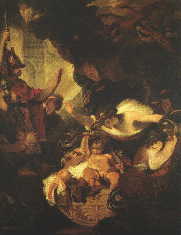 Sir Joshua Reynolds The Infant Hercules Strangling the Serpents Sent by Hera